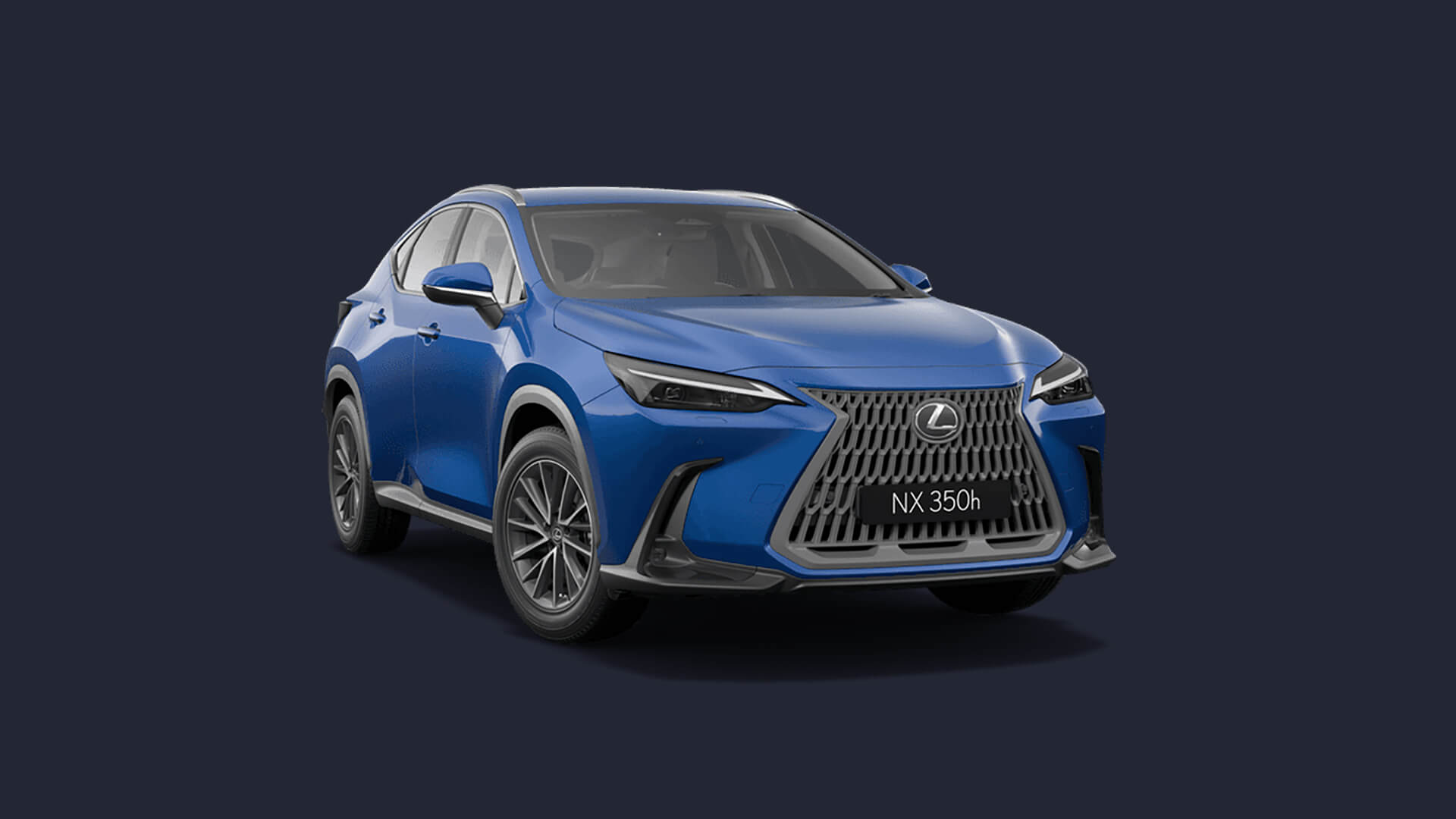 Image of Lexus NX350 on blue background