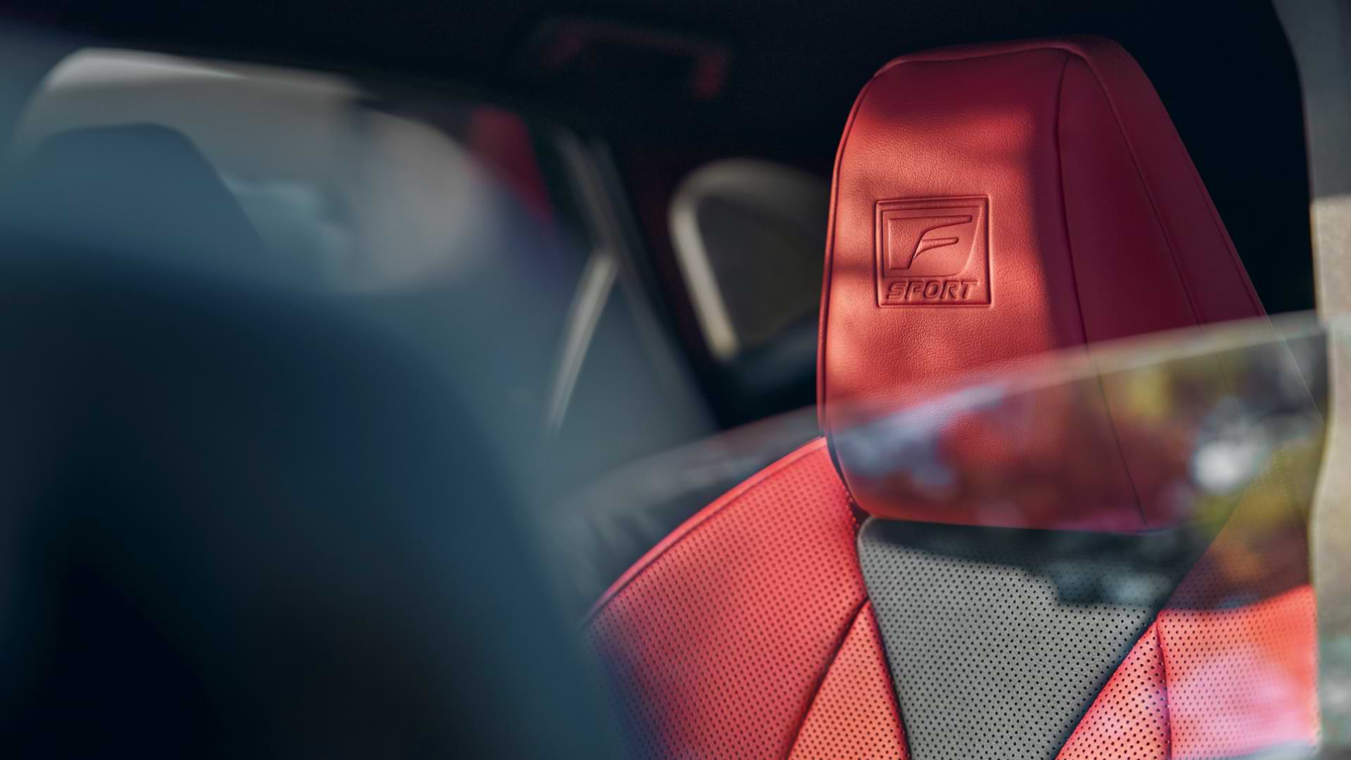 The red leather F Sport Interior of the NX.